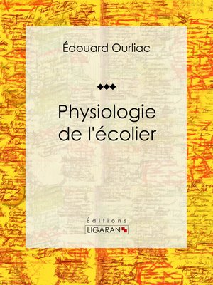 cover image of Physiologie de l'écolier